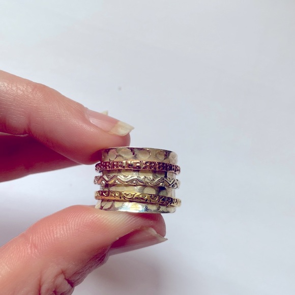 Hand foraged .925 silver worry ring - Picture 2 of 4